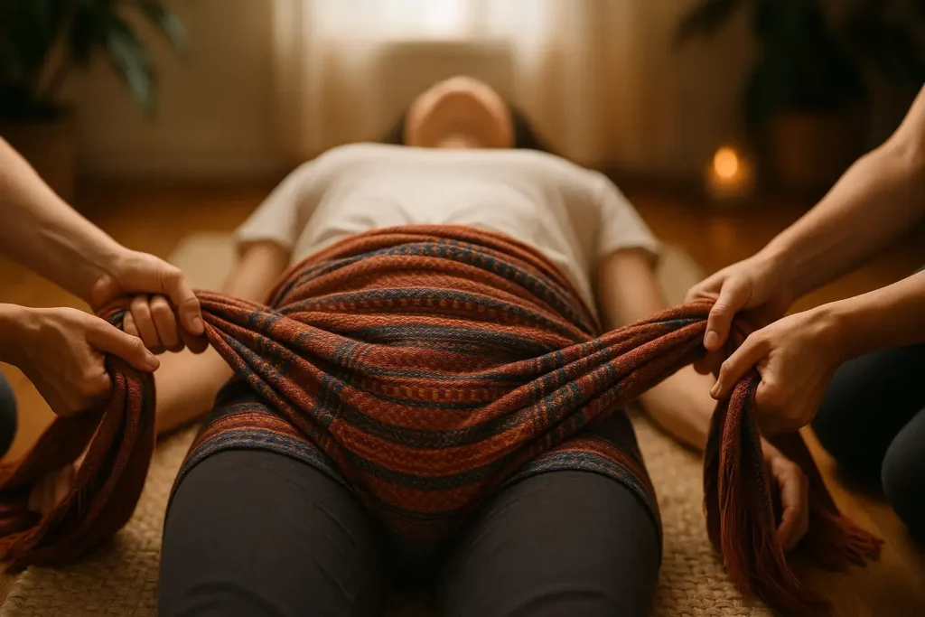 Rituel rebozo soin jeunes mamans